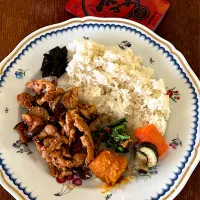 ランチ♯辛味噌茄子豚🐷|小松菜さん