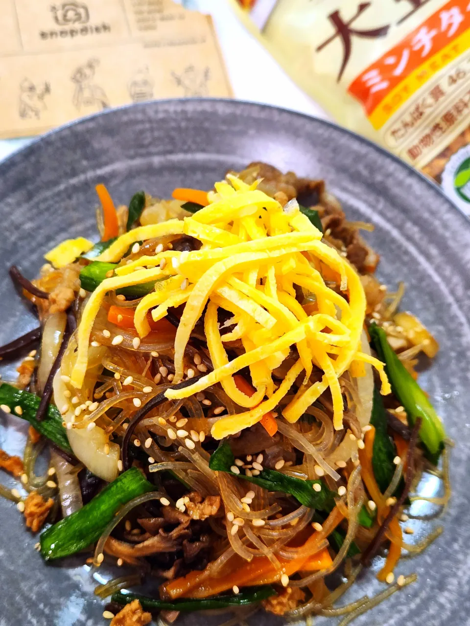 @きなこさんの料理 🔷あるもんで素麺チャプチェ20230204🔷|@きなこさん