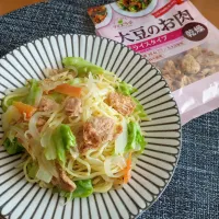大豆のお肉で海鮮塩焼きそば| ゆずさん