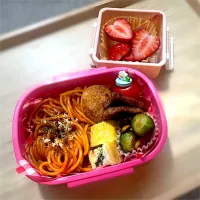 ミートソースパスタ弁当| ふうりんさん