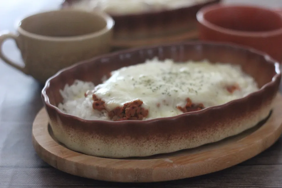 大豆のお肉と米糀ミルクでミラノ風ドリア|ちいさなしあわせキッチンさん