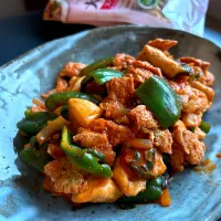 大豆のお肉のコチュマヨ炒め|むぎこさん