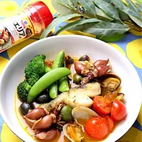 白身魚とホタルイカのブイヤベース風|めいめいさん