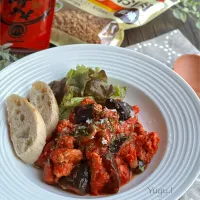 茄子と大豆のお肉のアラビアータ|ゆーこどんさん