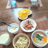 朝ごはん🌄！|まめころさん