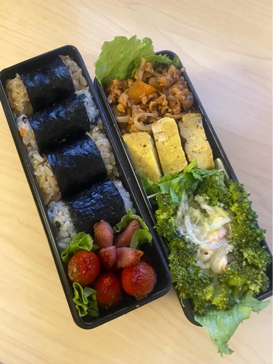 明日の昼飯弁当シリーズ、昨日の余り物再構成、|masaさん