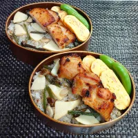 母とムスコのラブラブおソロ♪山菜たけのこご飯弁当|からあげビールさん