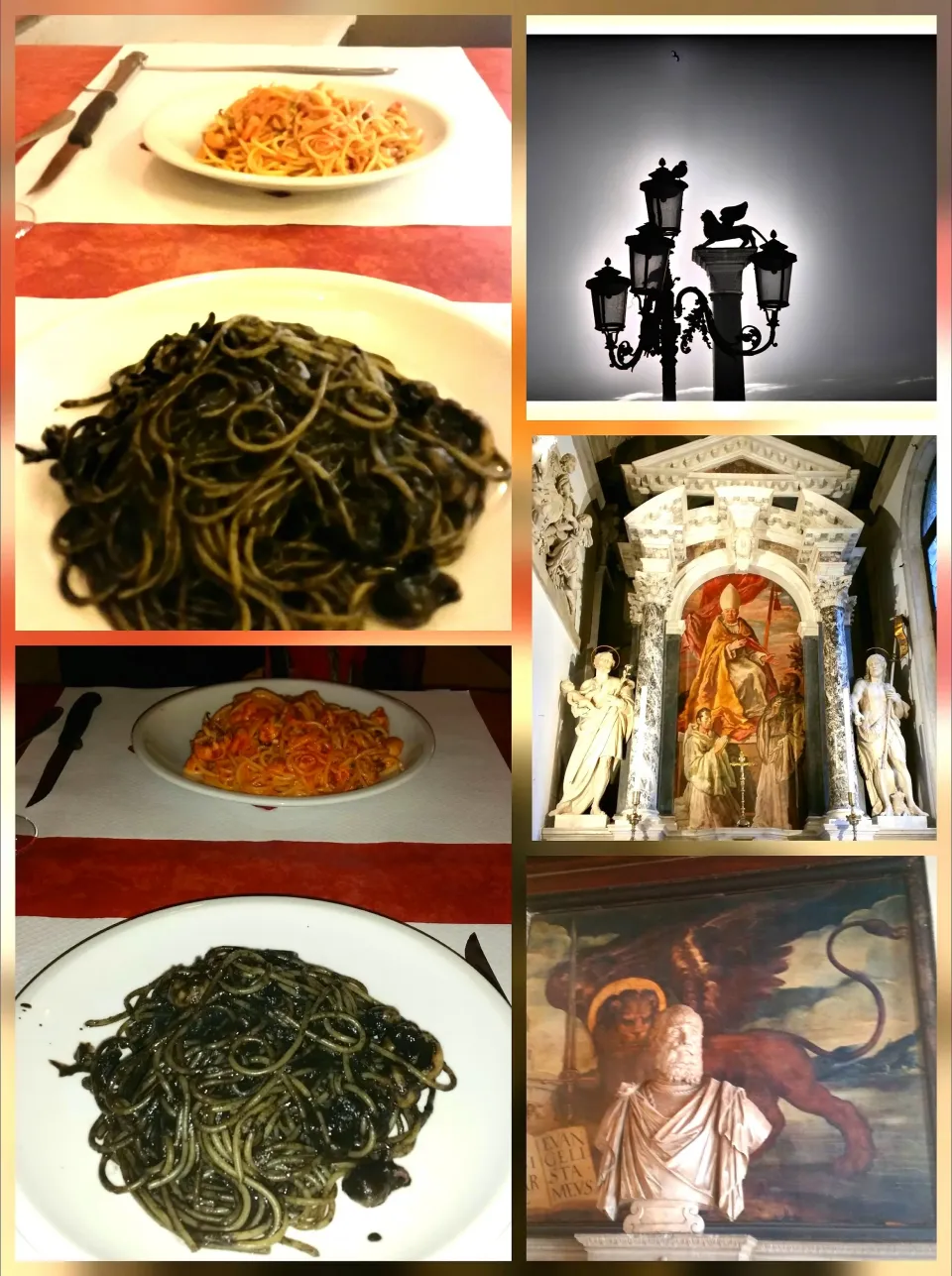       🎭🌍🇮🇹My trip to Venice🇮🇹🌞🛩  
  Seafood spaghetti and squid ink spaghetti|KWAII69さん