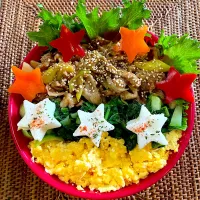 🐷豚こまスタミナ炒め弁当🐷|ヘルペイさん