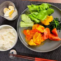 タンドリーチキンのお夕飯🌛|みーぬさん