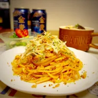 ただいま熊本の朝ビール＆朝パスタ|tonaさん