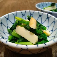 青菜と笹かまぼこのからし和え