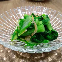 白菜のとう立ち菜のお浸し|古尾谷りかこさん