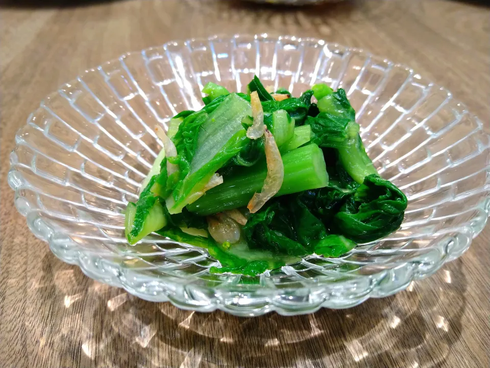 白菜のとう立ち菜のお浸し|古尾谷りかこさん