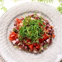 ホタルイカのトマトソースカルパッチョ|めいめいさん