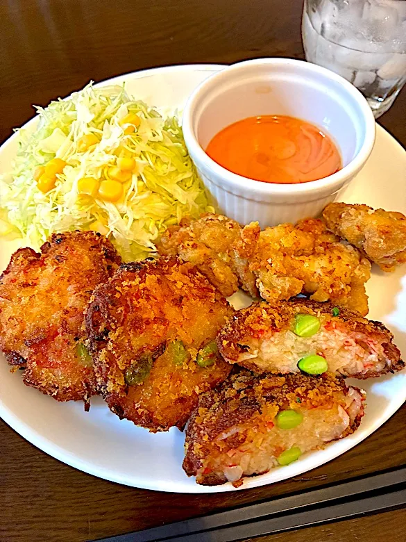 蟹カツとオーロラソース|単身赴任のっちさん