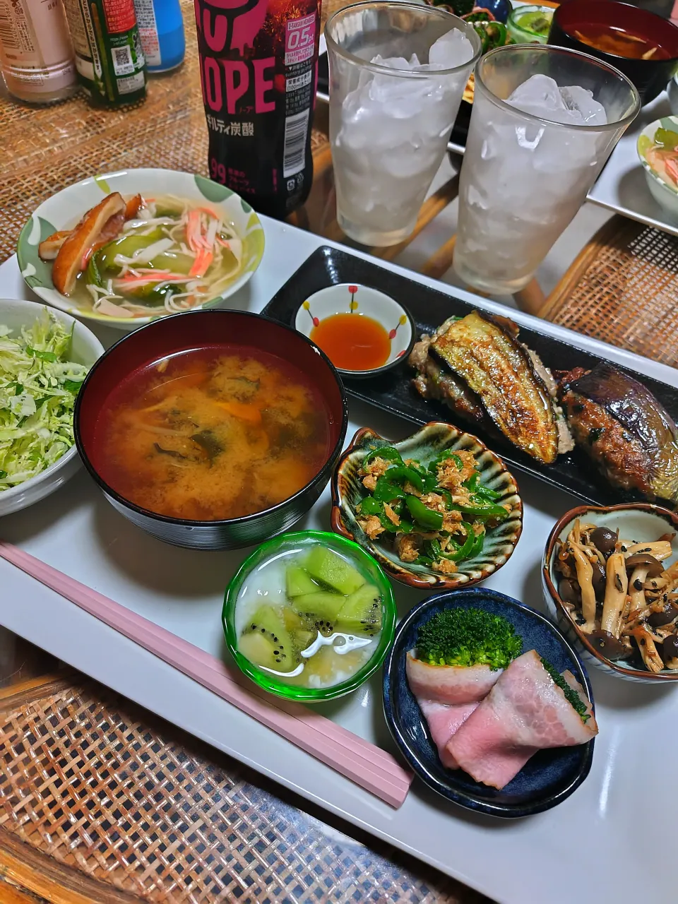 茄子餃子🥟定食です✨|rikako♪。.:＊さん