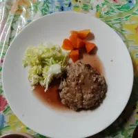 豚挽肉ハンバーグ　赤ワインソース| はやとさん