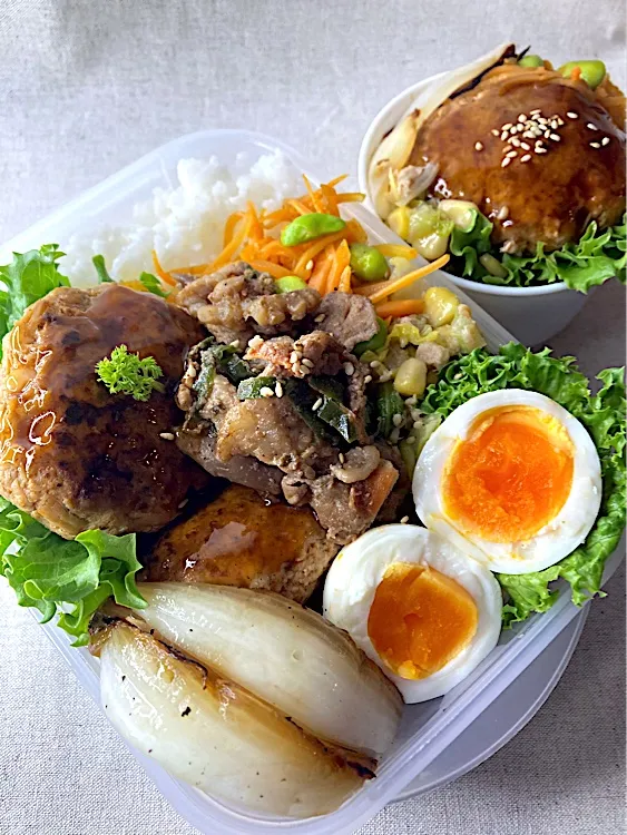 金バーグ弁🍱|ゆか｜味決まる冷凍作り置き弁当さん