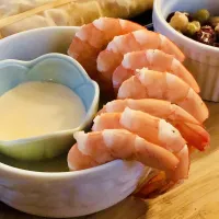 シュリンプカクテル的な、ブルーチーズドレッシングで🎶| マユマユさん