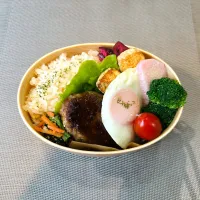 "月見ハンバーグ"息子弁当|kazuさん