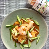 塩糀を使ってイカと海老の炒め| 栃倉 直人さん