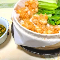 海老とれんこん団子の蒸し料理|香っちゃんさん