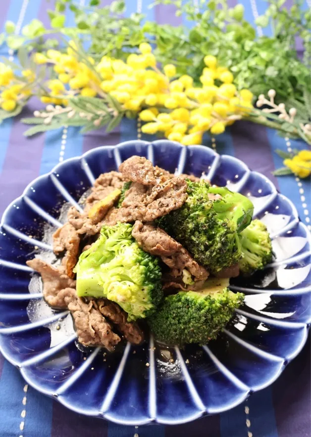 牛肉とブロッコリーのポン酢炒め|めいめいさん