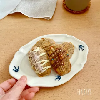 Snapdishの人気料理写真:もっちりしっとりレンコンおからのマドレーヌ