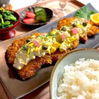 チキンカツをレモンディルタルタルソースで|すずさん