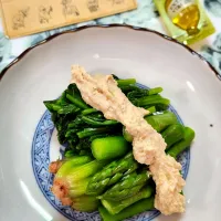 ぎんさんの料理 ほうれん草のクリームチーズ白和え