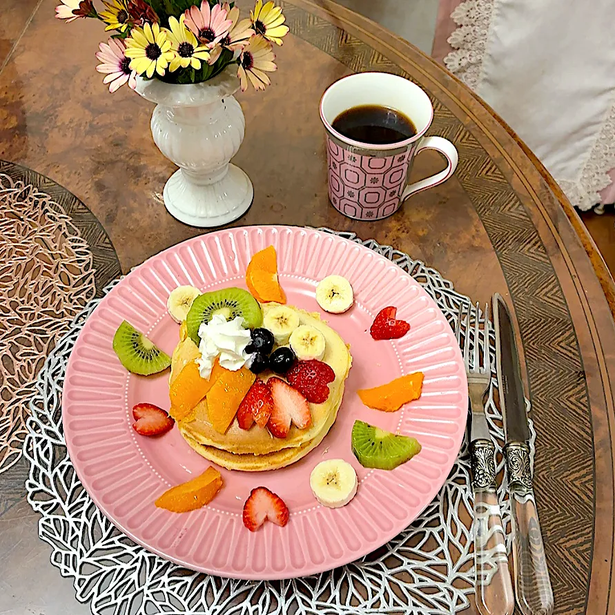 ホットケーキ　朝ごはん|ショコラさん