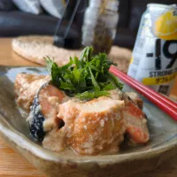 鮭あらと厚揚げの粕煮