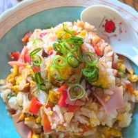 冷蔵庫にアルモンデ炒飯♪