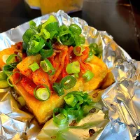 厚揚げトースター焼きキムチのせ|DKさん