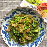 ほうれん草と搾菜の玉ねぎ生塩糀炒め|栃倉 直人さん