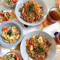 昼食（4/11）
＊焼きそば
＊ささみミョウガ胡瓜和物| さっちんさん