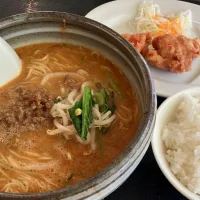 担々麺セット（ごまみそ担々麺・鶏から・小ライス）|まさとさん