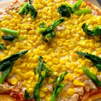 ツナコーン deお花見ピザ🌸|まなまな♡さん