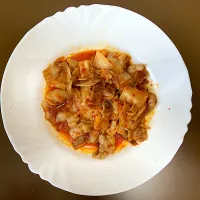 HOME 豚肉キムチ炒め|ばーさんさん