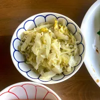 今日の晩ご飯@マンション・ベランダ・ビアガーデン④  新キャベツのザワークラウト
