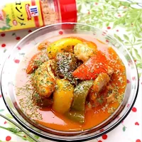 牡蠣のラタトゥイユ風煮込み