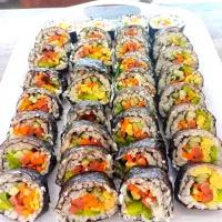 😋😋My cravings for today ☺️ HOMEMADE SPAM KIMBAP