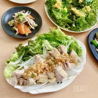 さっぱりなのに満たされる 蒸し鶏のネギだれのっけ|FIKA789さん