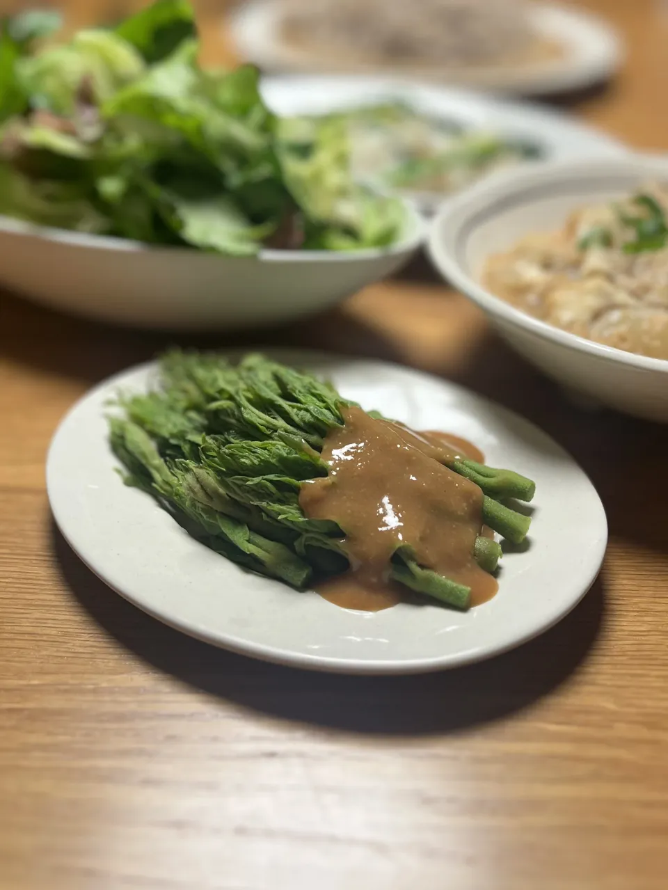 4/12の夕食　タラの芽の酢味噌と蕎麦|yoneさん