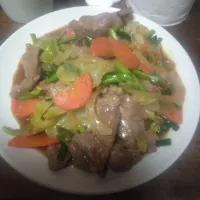 豚ハラミとカシラのスタミナ炒め|にんにくと唐辛子が特に好き❤️(元シャリマー)さん