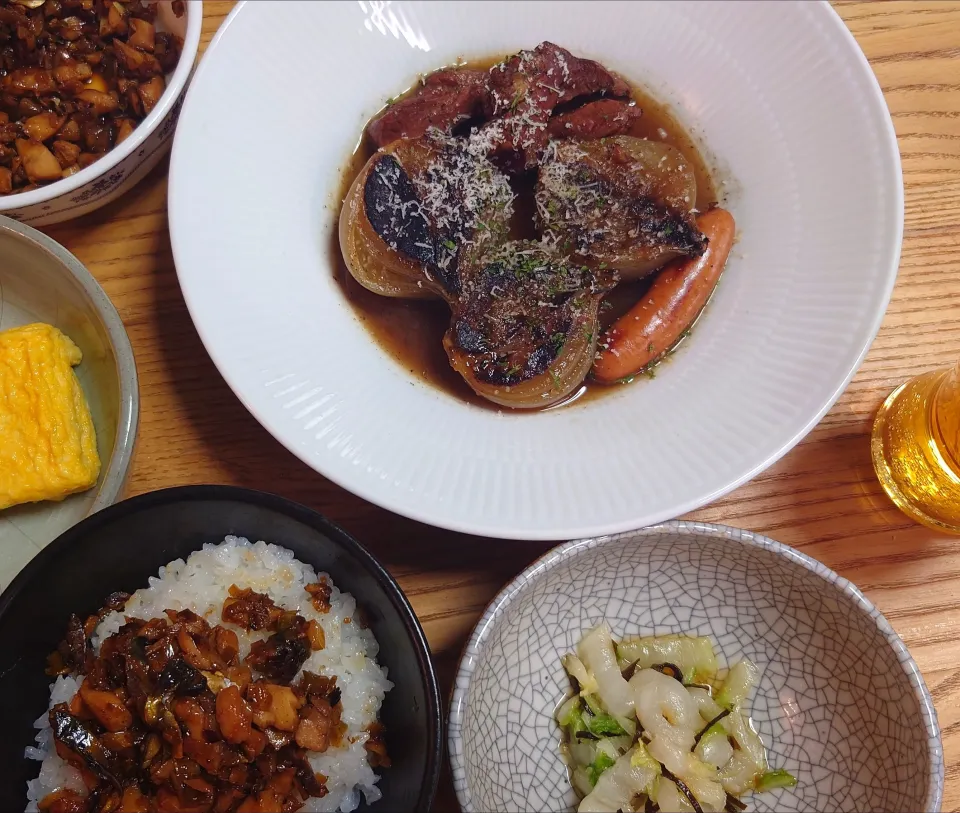 ポトフと鯖フレークと白菜の浅漬け|なつさん