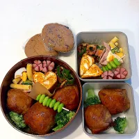 マカロニサラダ
ピーマンとちくわのかつお炒め
シャウエッセン
卵焼き
ブロッコリー
枝豆
肉巻きおにぎり
ステラ🍪|ayumomさん