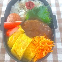 260413 和風ハンバーグ　男子高校生弁当|Riieeさん