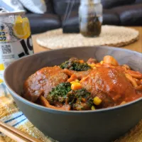 ﾄﾏﾄ煮込みﾊﾝﾊﾞｰｸﾞ